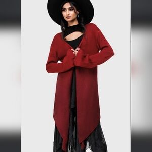 Killstar Deep Red Women's Cardigan